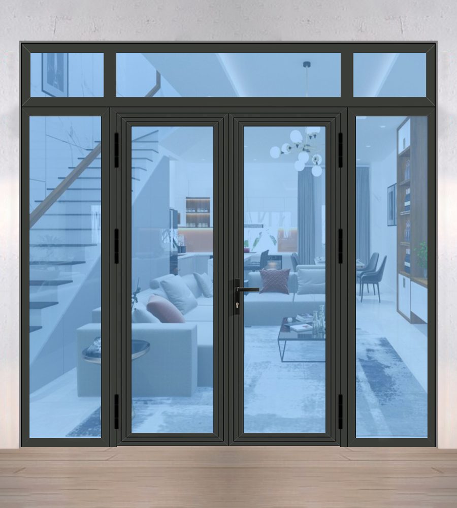 Cửa đi nhôm Xingfa 2 cánh 2 Fix