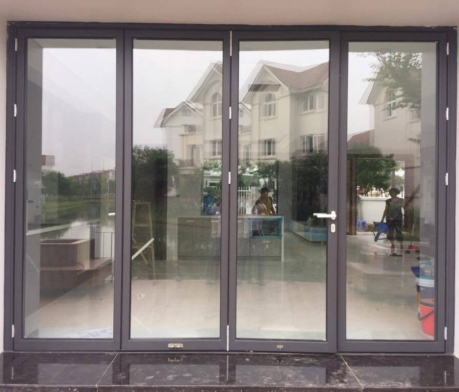 Cửa nhôm Xingfa 4 cánh mở xếp gấp